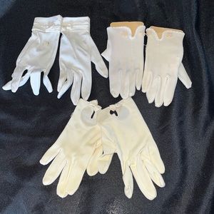 Vintage Girls Dress~Formal Gloves~3 Pair~MCM Play Dress Up